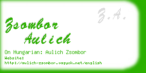 zsombor aulich business card